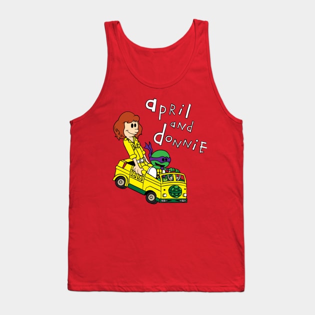 April & Donnie Tank Top by Leidemer Illustration 